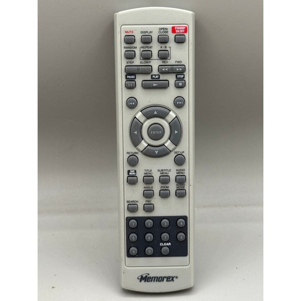 Memorex Gray Genuine OEM Replacement DVD Player Remote Control